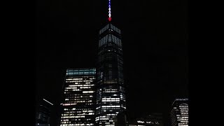 Drapeau Français sur le One World Trade Center [upl. by Iralam479]