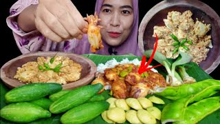 MUKBANG CUMI PETAI JENGKOL KENCUR TIMUN SAMBAL TAHU [upl. by Lledniuq]