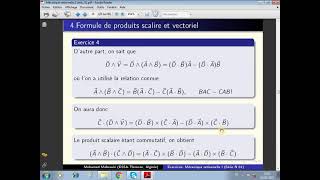 304 Mécanique rationnelle Série 01 Exercices 040506 Opérations sur les vecteurs [upl. by Aerehs]