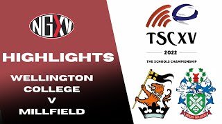 HIGHLIGHTS  Wellington College v Millfield  The Schools Championship 081022 [upl. by Cyndi]