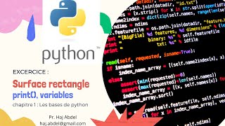 Python  Exercice  Surface et Perimetre du Rectangle [upl. by Jariv633]