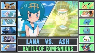 ASH vs LANA Pokémon SunMoon  Alola Companions Battle [upl. by Roberta139]