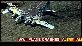 Historic WWII Plane B17 Crashes in Illinois [upl. by Rondi]