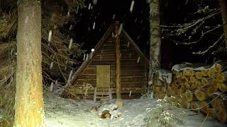 SURVIVE TWO WINTER NIGHTS IN A COZY LOG CABIN WINTER IS COMING [upl. by Natica]