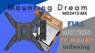 MOUNTING DEAM MD2413MX FULLMOTION TV WALL MOUNT UNBOXING [upl. by Maram]