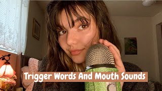 ASMR  Repeating Trigger Words and Lots Of Fast and Aggressive Mouth Sounds Hand Movements amp More [upl. by Elohc229]