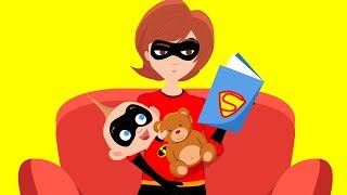 INCREDIBLES 2 BABY SITTER JACK JACK Crying Baby Go to Bed Late Funny Story Nursery Rhymes [upl. by Otreblaug506]