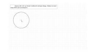 488s135ZR2OE Cięciwy AB i CD są różnymi średnicami jednego okręgu Wykaż że czworokąt ABCD [upl. by Ahsropal]