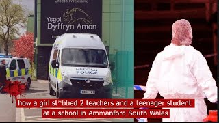 how a girl stbbed 2 teachers and a student at a school in ammanford South Wales crime [upl. by Odella]