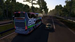 Euro Truck Simulator 2 Bus trip to Gravouland with Comil Invictus DD 8x2 2023 [upl. by Nuawad]