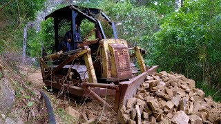 Salvaged TD92 Dozer Widening  Grading my Driveway [upl. by Cozmo]