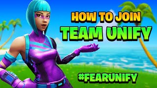 How To Join Team Unify Join a Fortnite Clan Recruitment Challenge [upl. by Einalam754]