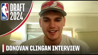 Donovan Clingan on the immediate impact he plans to make with the Blazers  NBA on ESPN [upl. by Anelaf]