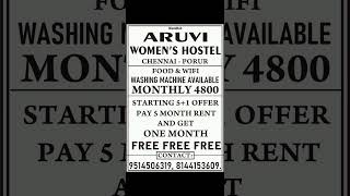 Low rent ladies hostol porur signal near dlf lampt ecommers rmz [upl. by Meekah]