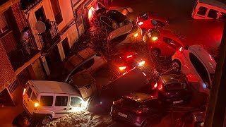 Terrifying floods in Valencia فيضانات كارثية في مدينة فالنسيا [upl. by Morra567]