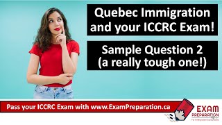 Our Free ICCRC Exam Preparation Course  Quebec Sample Q 2 [upl. by Powder]