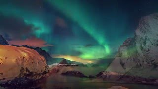 Aurora Borealis Timelapse in 4K  Lofoten  Northern Lights in Norway [upl. by Sevy]