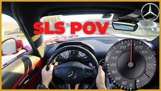 Mercedes SLS AMG 63 SUPERCHARGED  POV Drive MAX SPEED [upl. by Cumings]