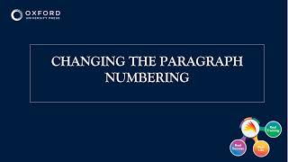 CHANGING PARAGRAPH NUMBERING [upl. by Epp]