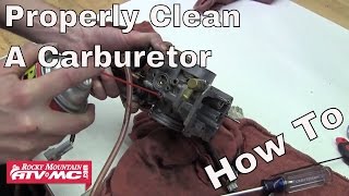 How To Properly Clean a Carburetor on a Motorcycle or ATV [upl. by Handal]