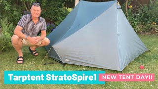 Tarptent StratoSpire 1 New tent day  first look [upl. by Ykciv]