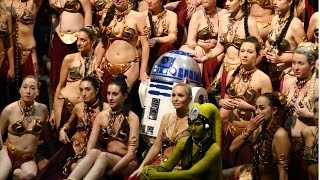 HUGE Slave Leia gathering at Star Wars Celebration 2017 to honor Carrie Fisher [upl. by Dyson993]