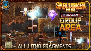 Spelunker HD Deluxe PS4 Area 1 Group Walkthrough  All Litho Fragments Collected [upl. by Ahsinal]