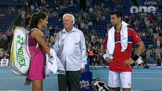 Ana Ivanovic Novak Djokovic post match interview [upl. by Ativad]