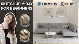 SketchUp VRay Tutorial for Beginners Create Living Room Visualization Step by step explanation [upl. by Onitnelav]