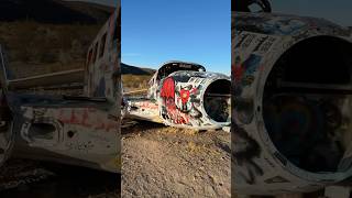 ABANDONED AIRPLANE WRECKAGE 🌵aviation aviationlovers plane aircraft urbex desert graffiti [upl. by Asus]