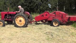 Welger AP12 Baler and DB 950 with DB 850 in support 04072014 [upl. by Initirb]