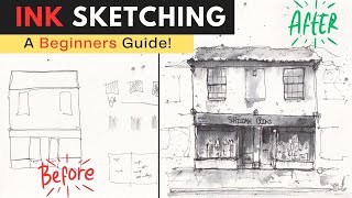 Pen and Ink Sketching for Beginners  Step by Step  Drawing Tutorial [upl. by Gilda]