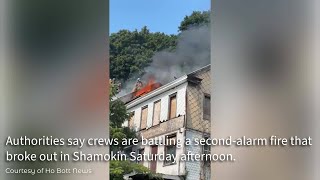 WATCH Crews fight secondalarm fire in Shamokin [upl. by Prinz]