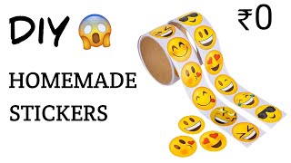 DIY Homemade Stickers  How To Make Emoji Stickers [upl. by Aned]