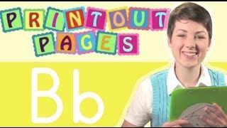 Learn to write letter B with Ms Victoria Learn the alphabet with Printout Pages TinyGrads [upl. by Lewej]