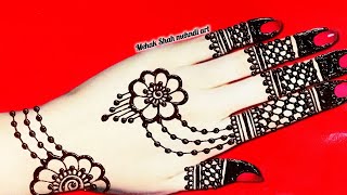 Stylish Easy backhand mehndi designJewellery mehndi designMehndi designsMehndi designMehndi [upl. by Lamrej]