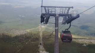 Lomicky Stit Cable car ride tatranska lomnica Tatry mountainsSlovakia [upl. by Yrak]