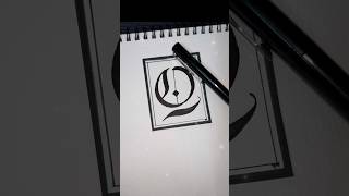 GothicFraktur letterQ new art drawing diy shorts youtubeshorts shortsvideo love music [upl. by Annerol]