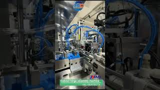 soft close cabinet door hinge assembly machine hingemachinery [upl. by Olegna]