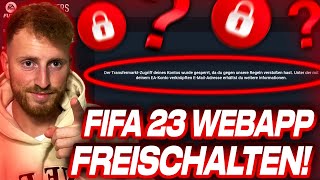 FIFA 23 WEBAPP DIE WICHTIGSTEN INFOS💯 SO SCHALTEST DU DEN TRANSFERMARKT RECHTZEITIG FREI✅ [upl. by Conney]