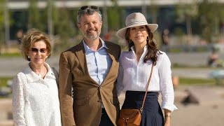 Queen Sonja gifts Queen Mary a book as danish royals host Norwegian royals on royal yacht royals [upl. by Akinod406]