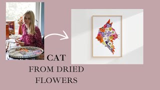 DIY Wildflower Art Creating Unique Pressed Flower Cat Masterpieces [upl. by Cecilia]