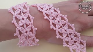 Cómo Tejer Entredós de Encaje  Patrón de Crochet ❣ [upl. by Uohk]