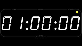 1 Hour  TIMER amp ALARM  1080p  COUNTDOWN [upl. by Melesa]