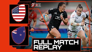 Womens Cup Final 🏆  USA v New Zealand  HSBC France Sevens Rugby [upl. by Aioj]