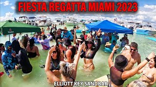 Fiesta Regata Miami 2023 Elliott Key Sandbar Columbus Day [upl. by Hieronymus]