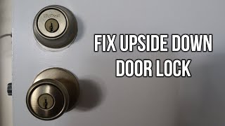 How To Flip Kwikset Door Knob With An Upside Down Keyhole [upl. by Naujik879]