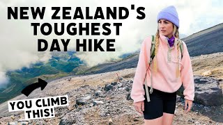 The HARDEST Hike We’ve Ever Done Mount Taranaki Summit Track  New Zealand [upl. by Aimahs]