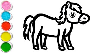 SIMPLE HORSE DRAWING  EASY HORSE DRAWING FOR BEGINNER  How to Draw Easy Horse Drawing [upl. by Yasmar601]