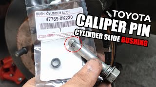 How To Install CALIPER PIN CYLINDER SLIDE BUSHING For TOYOTA VIOS  YARIS shorts automobile cars [upl. by Arbuckle8]